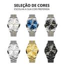 Olevs - Relógio Masculino de Luxo Original e Impermeável, Material de Quartzo e Aço Inoxidável - Gaviopes